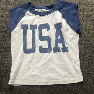 Kids Blue and White USA Shirt